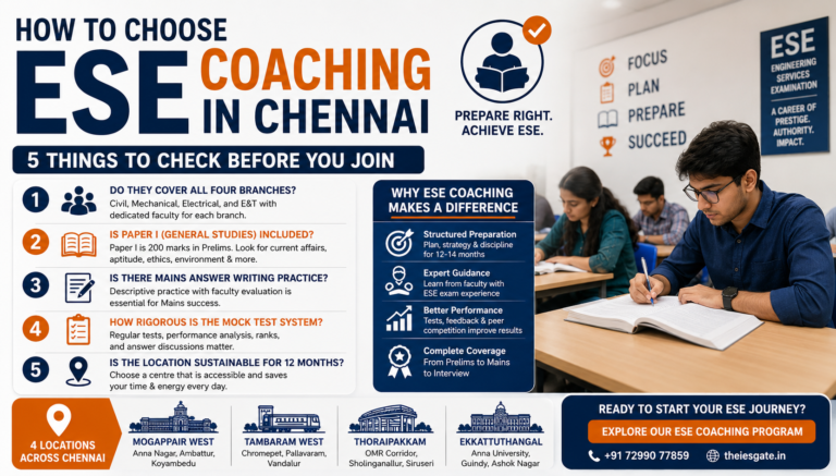 How to Choose ESE Coaching in Chennai – 5 factors before joining.